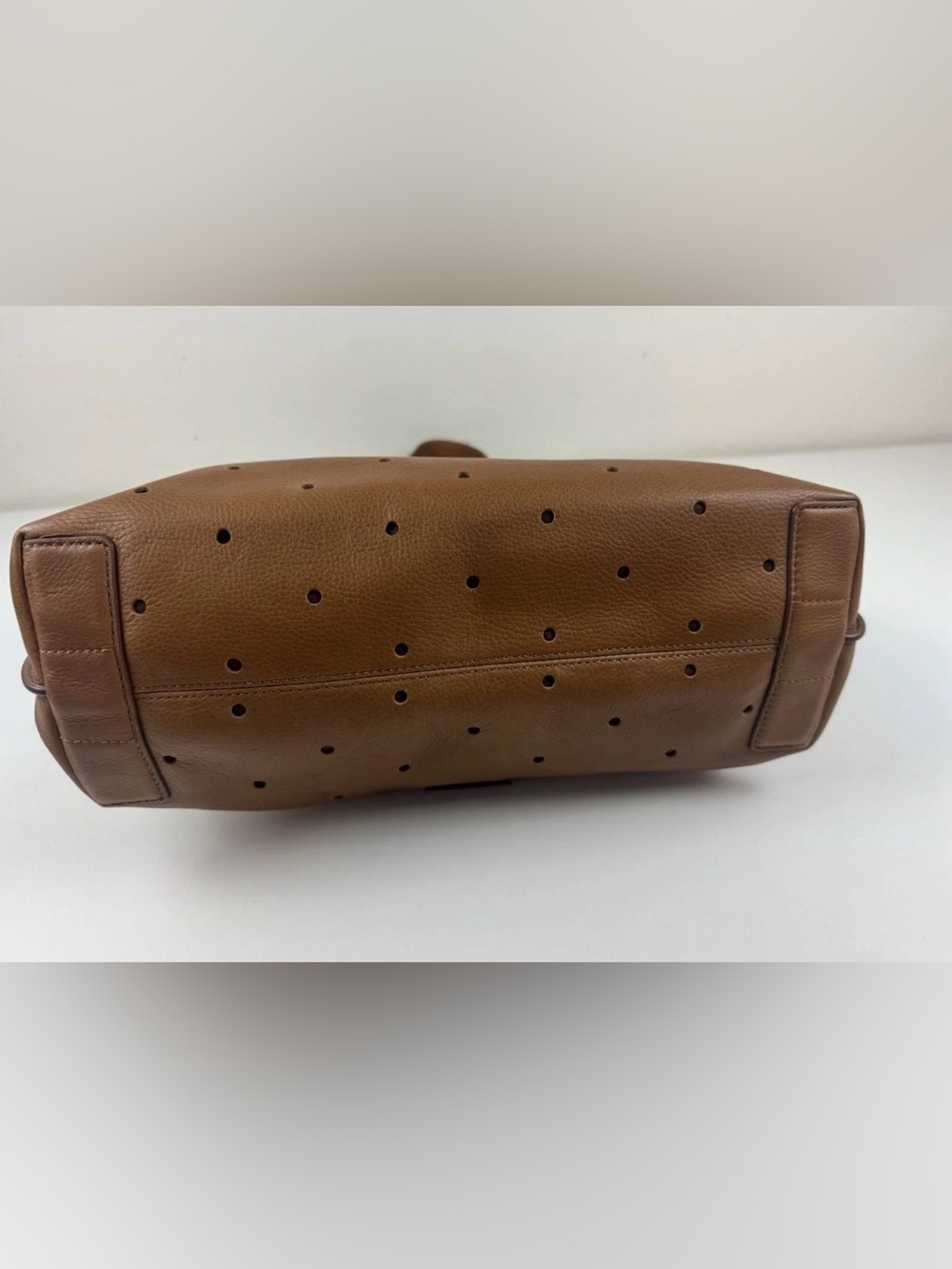 Fossil Julia Hobo Perforated Leather Tote Bag in Brown - Picture 6 of 16